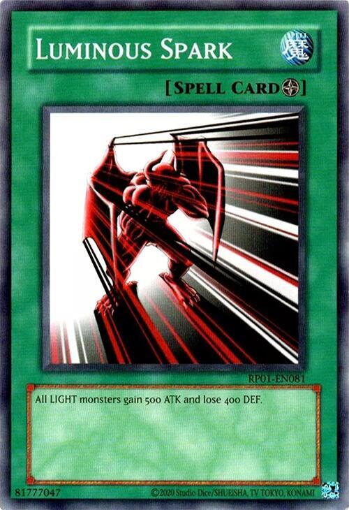 Luminous Spark RP01-EN081 card from Retro Pack (2020 Date Reprint)