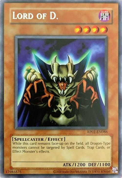 Lord of D. RP01-EN086 card from Retro Pack (2020 Date Reprint)