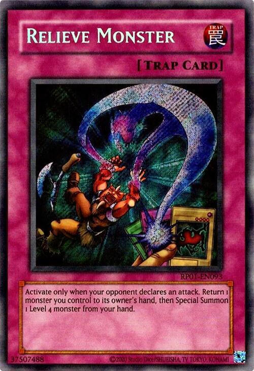 Relieve Monster RP01-EN093 card from Retro Pack (2020 Date Reprint)