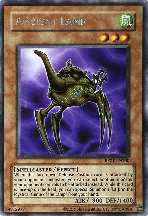 Ancient Lamp RP01-EN100 card from Retro Pack (2020 Date Reprint)