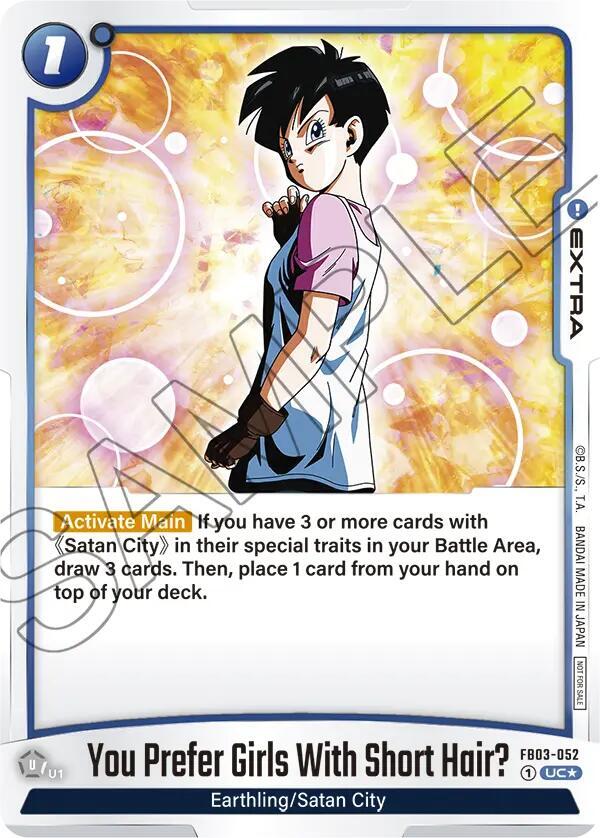 You Prefer Girls With Short Hair? (Tournament Pack 03) FB03-052 card from Tournament and Championship Promos