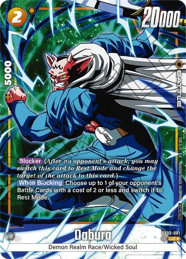 Dabura (Tournament Pack -Winner- 03) FB03-081 card from Tournament and Championship Promos