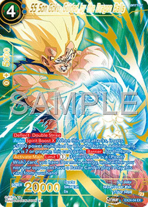 SS Son Goku, Guided by the Dragon Balls EX24-04 card from Expansion Deck Box Set 24: Premium 7th Anniversary Box 2024