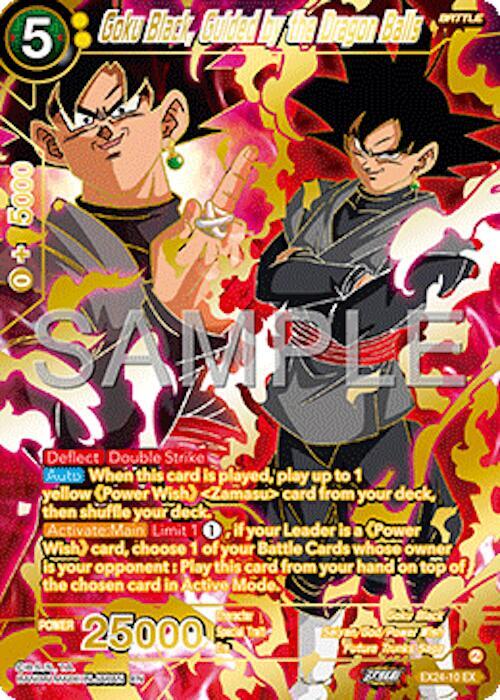 Goku Black, Guided by the Dragon Balls EX24-10 card from Expansion Deck Box Set 24: Premium 7th Anniversary Box 2024