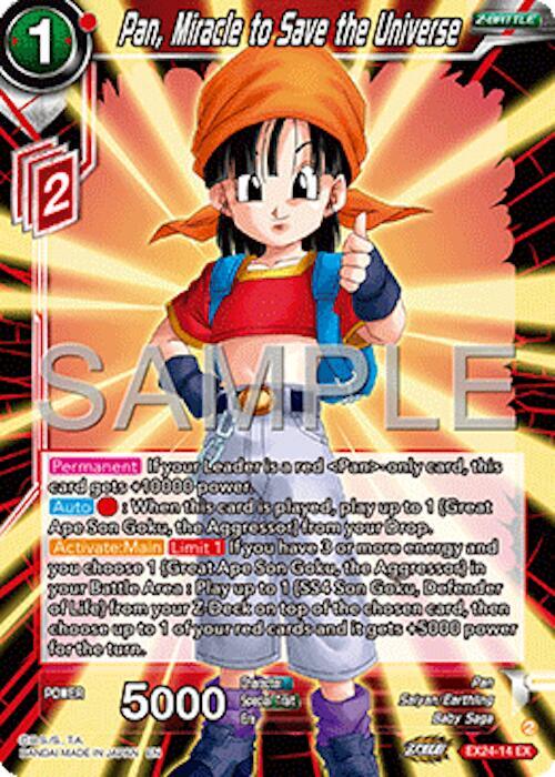 Pan, Miracle to Save the Universe EX24-14 card from Expansion Deck Box Set 24: Premium 7th Anniversary Box 2024