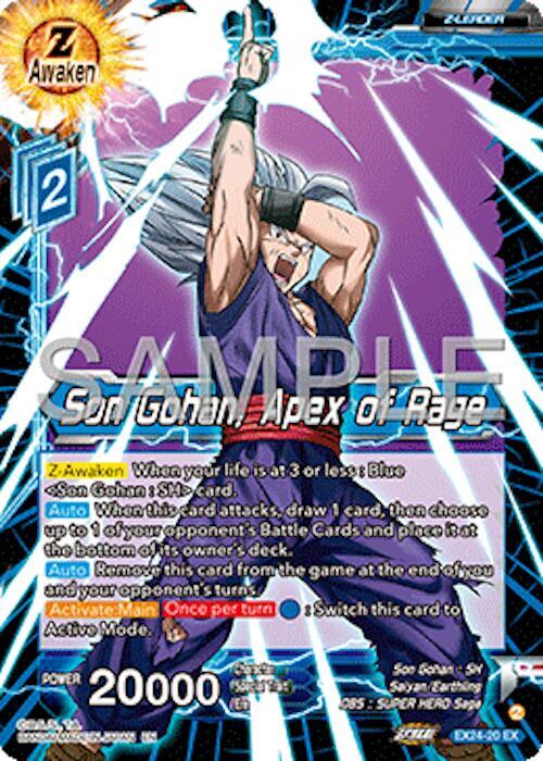 Son Gohan, Apex of Rage EX24-20 card from Expansion Deck Box Set 24: Premium 7th Anniversary Box 2024