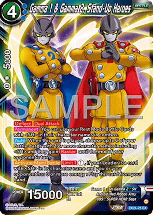 Gamma 1 & Gamma 2, Stand-Up Heroes EX24-25 card from Expansion Deck Box Set 24: Premium 7th Anniversary Box 2024
