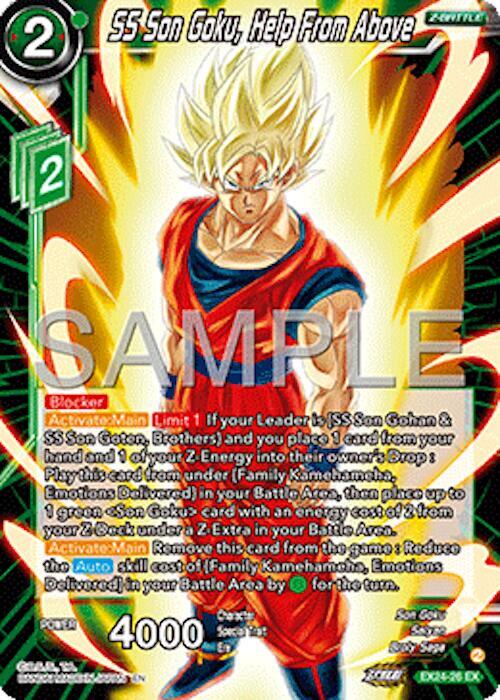 SS Son Goku, Help From Above EX24-26 card from Expansion Deck Box Set 24: Premium 7th Anniversary Box 2024