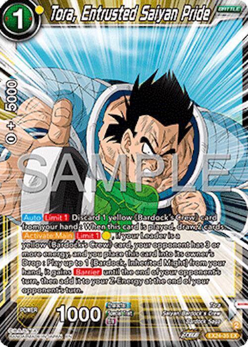 Tora, Entrusted Saiyan Pride EX24-35 card from Expansion Deck Box Set 24: Premium 7th Anniversary Box 2024