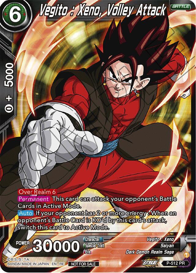 Vegito : Xeno, Volley Attack (Deluxe Pack 2024 Vol.1) P-512 card from Promotion Cards