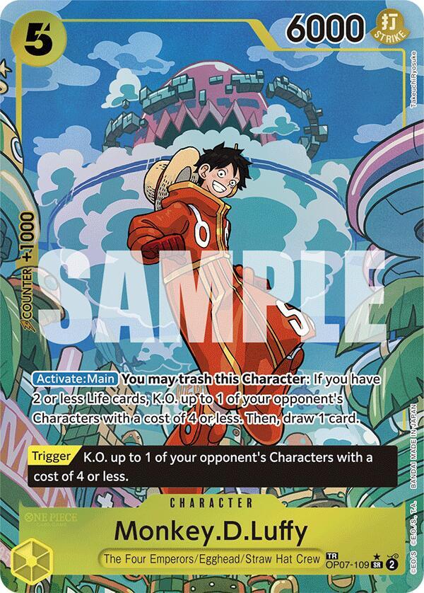 Monkey.D.Luffy (TR) OP07-109 card from Two Legends