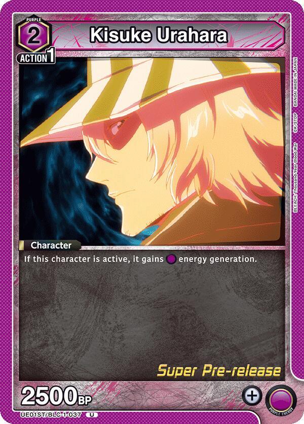 Kisuke Urahara UE01ST/BLC-1-037 card from UE01ST: BLEACH: Thousand-Year Blood War Super Pre-Release Starter Deck