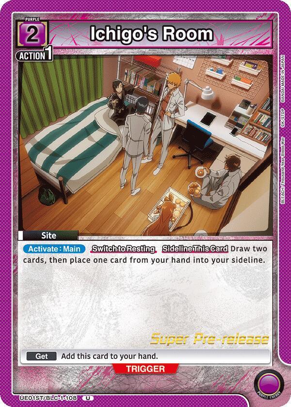 Ichigo's Room UE01ST/BLC-1-108 card from UE01ST: BLEACH: Thousand-Year Blood War Super Pre-Release Starter Deck