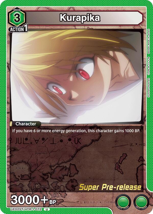 Kurapika UE02ST/HTR-1-072 card from UE02ST: HUNTER X HUNTER Super Pre-Release Starter Deck