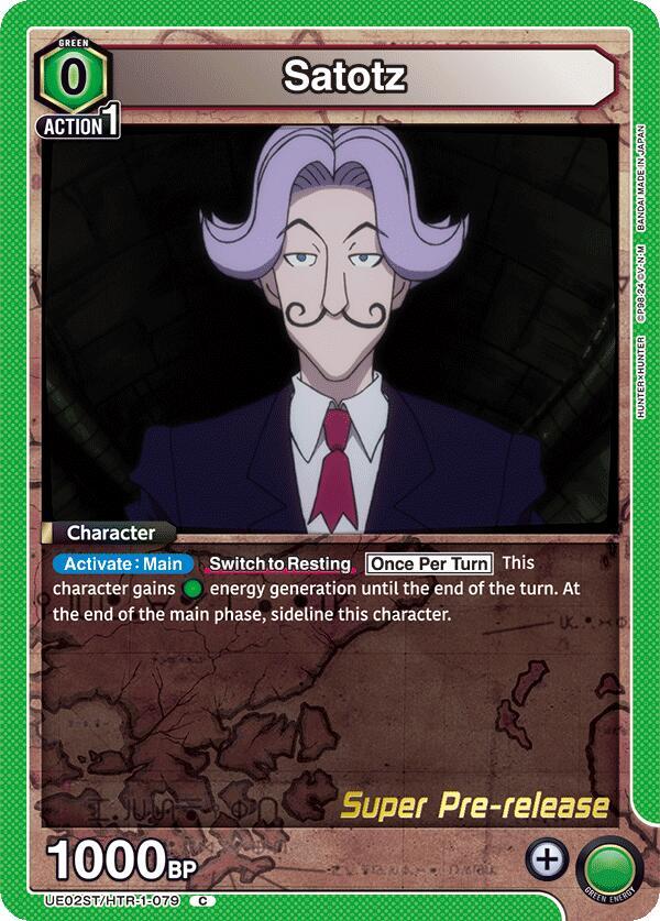 Satotz UE02ST/HTR-1-079 card from UE02ST: HUNTER X HUNTER Super Pre-Release Starter Deck