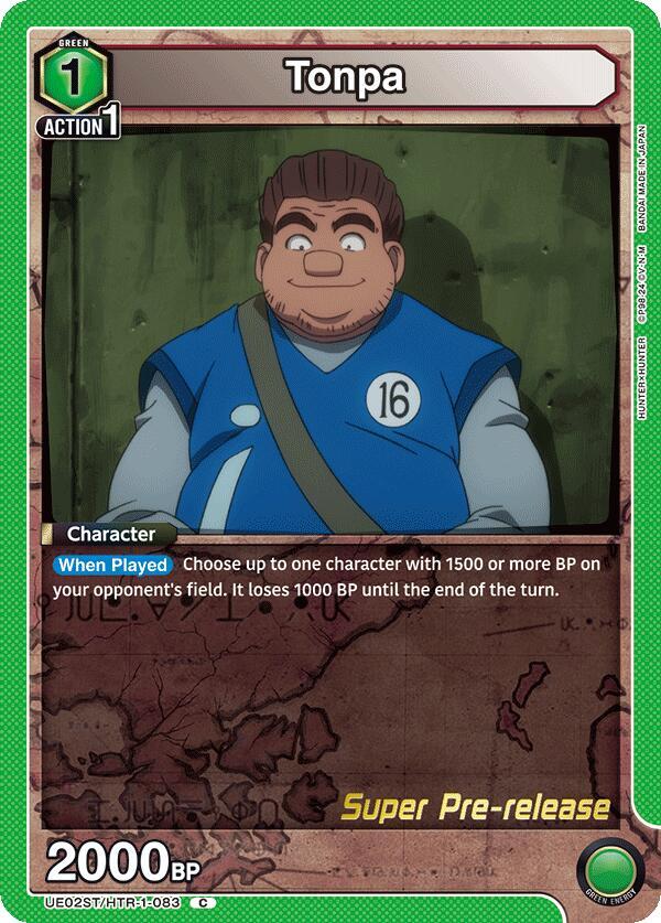 Tonpa UE02ST/HTR-1-083 card from UE02ST: HUNTER X HUNTER Super Pre-Release Starter Deck