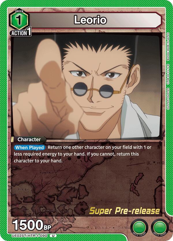 Leorio UE02ST/HTR-1-090 card from UE02ST: HUNTER X HUNTER Super Pre-Release Starter Deck