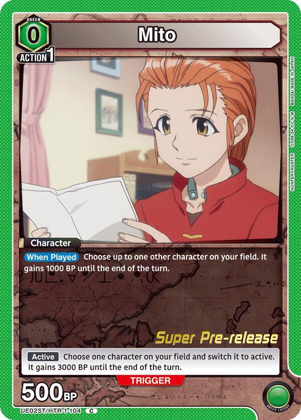 Mito UE02ST/HTR-1-104 card from UE02ST: HUNTER X HUNTER Super Pre-Release Starter Deck