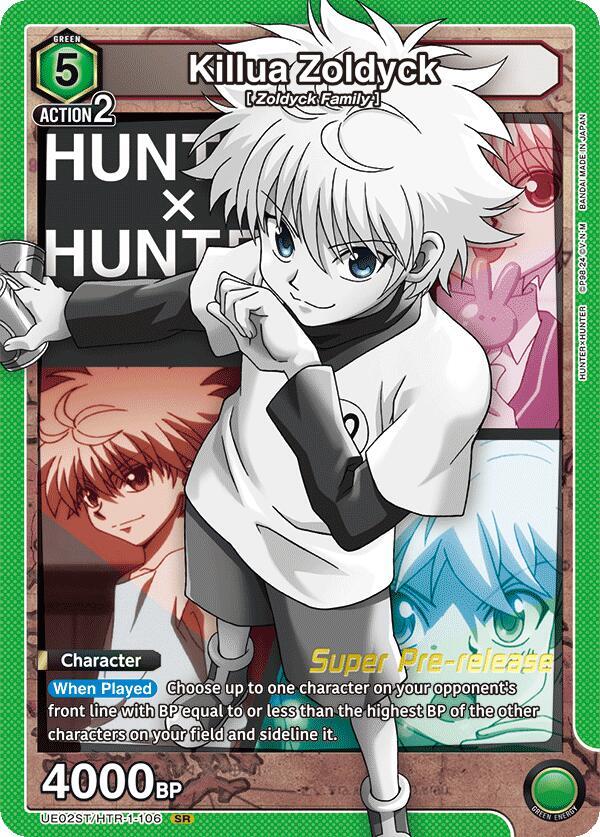 Killua Zoldyck UE02ST/HTR-1-106 card from UE02ST: HUNTER X HUNTER Super Pre-Release Starter Deck