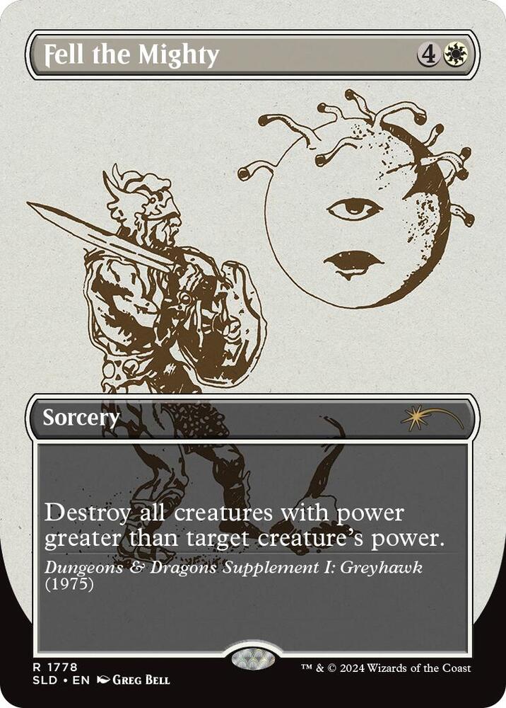Fell the Mighty 1778 card from Secret Lair Drop Series