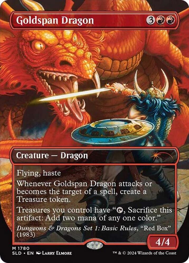 Goldspan Dragon 1780 card from Secret Lair Drop Series