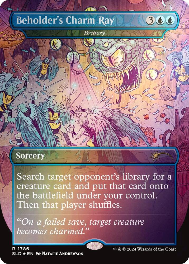 Beholder's Charm Ray - Bribery (Rainbow Foil) 1786 card from Secret Lair Drop Series