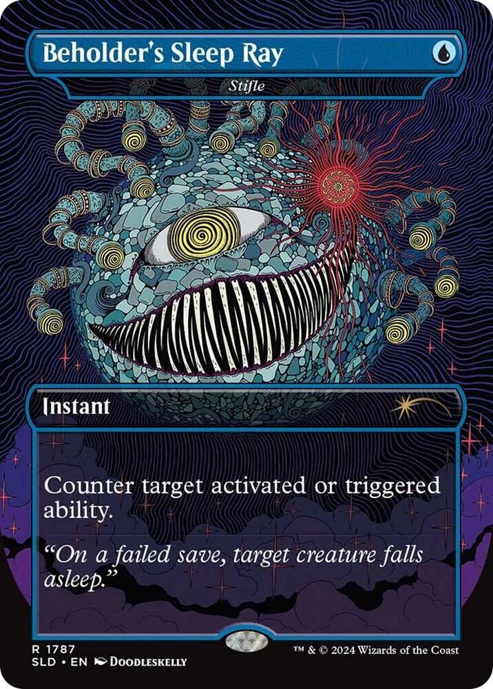 Beholder's Sleep Ray - Stifle 1787 card from Secret Lair Drop Series