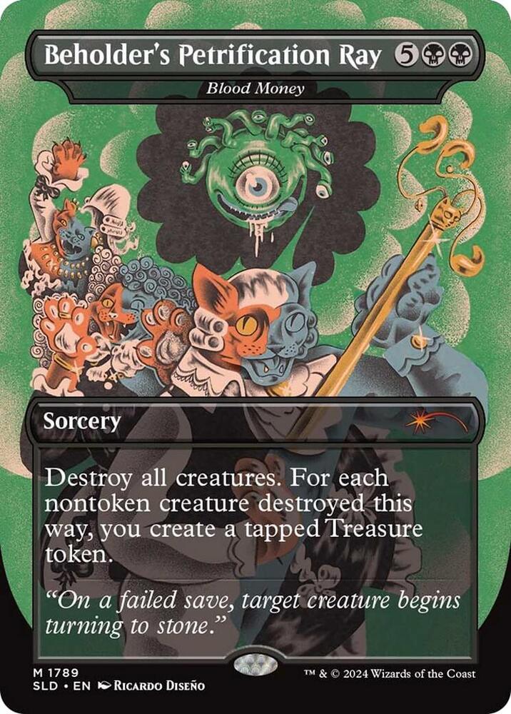 Beholder's Petrification Ray - Blood Money 1789 card from Secret Lair Drop Series