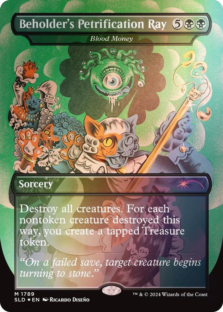 Beholder's Petrification Ray - Blood Money (Rainbow Foil) 1789 card from Secret Lair Drop Series
