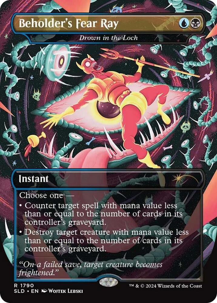 Beholder's Fear Ray - Drown in the Loch 1790 card from Secret Lair Drop Series
