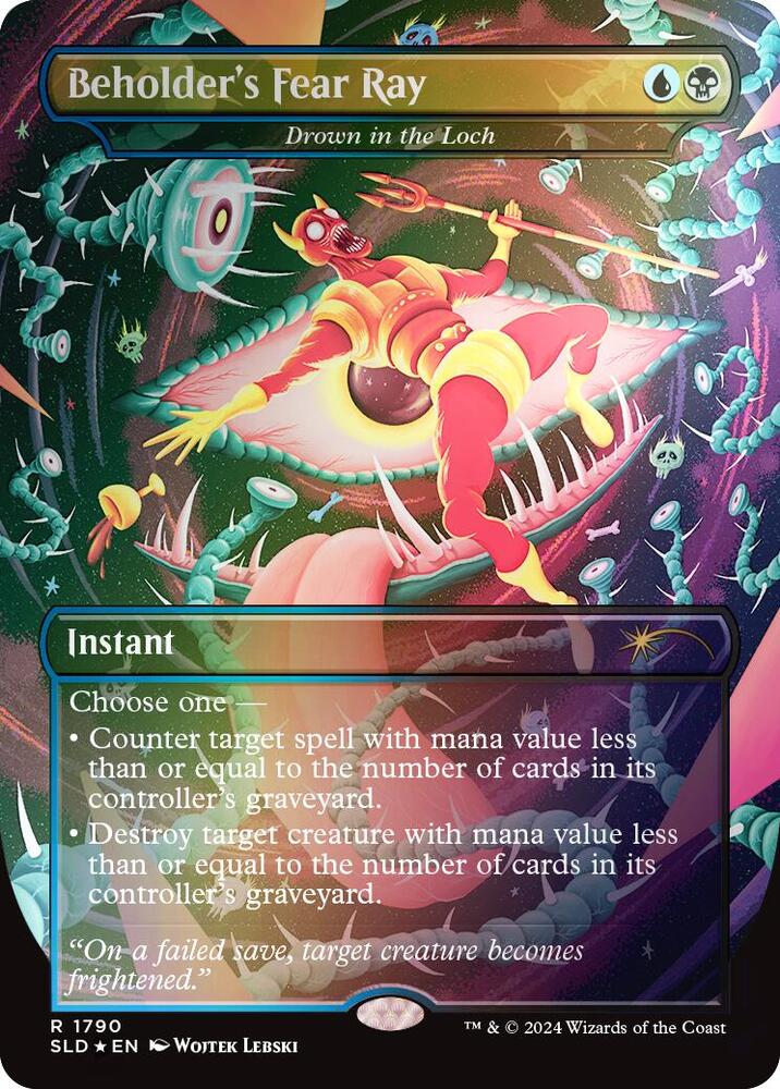 Beholder's Fear Ray - Drown in the Loch (Rainbow Foil) 1790 card from Secret Lair Drop Series