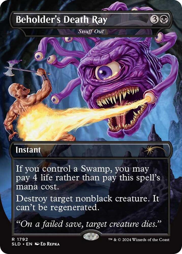 Beholder's Death Ray - Snuff Out 1792 card from Secret Lair Drop Series