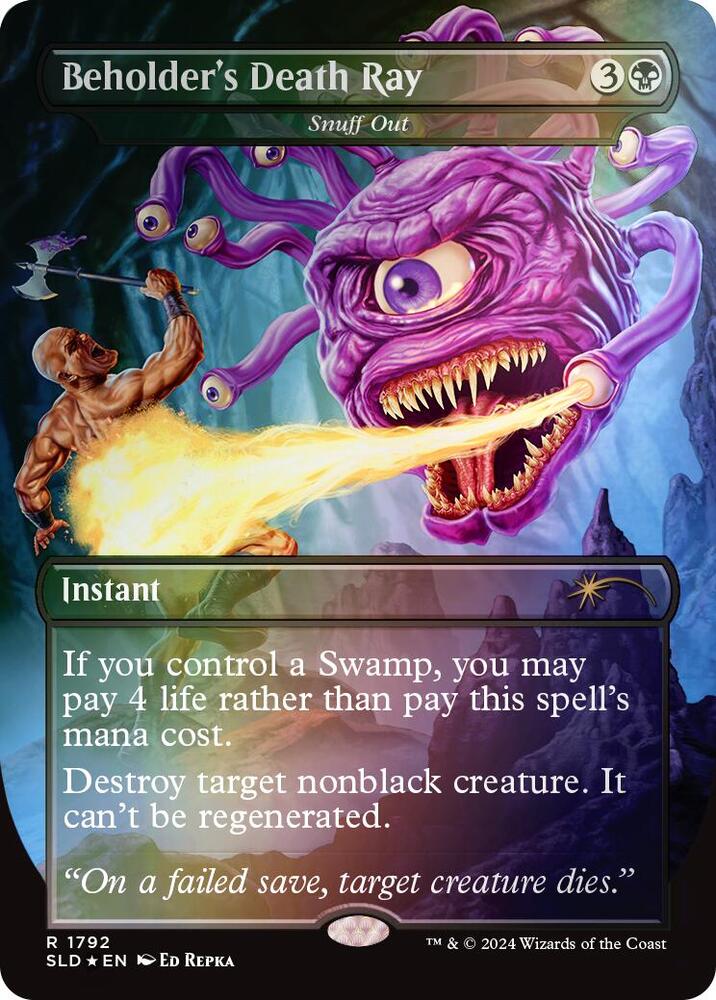 Beholder's Death Ray - Snuff Out (Rainbow Foil) 1792 card from Secret Lair Drop Series