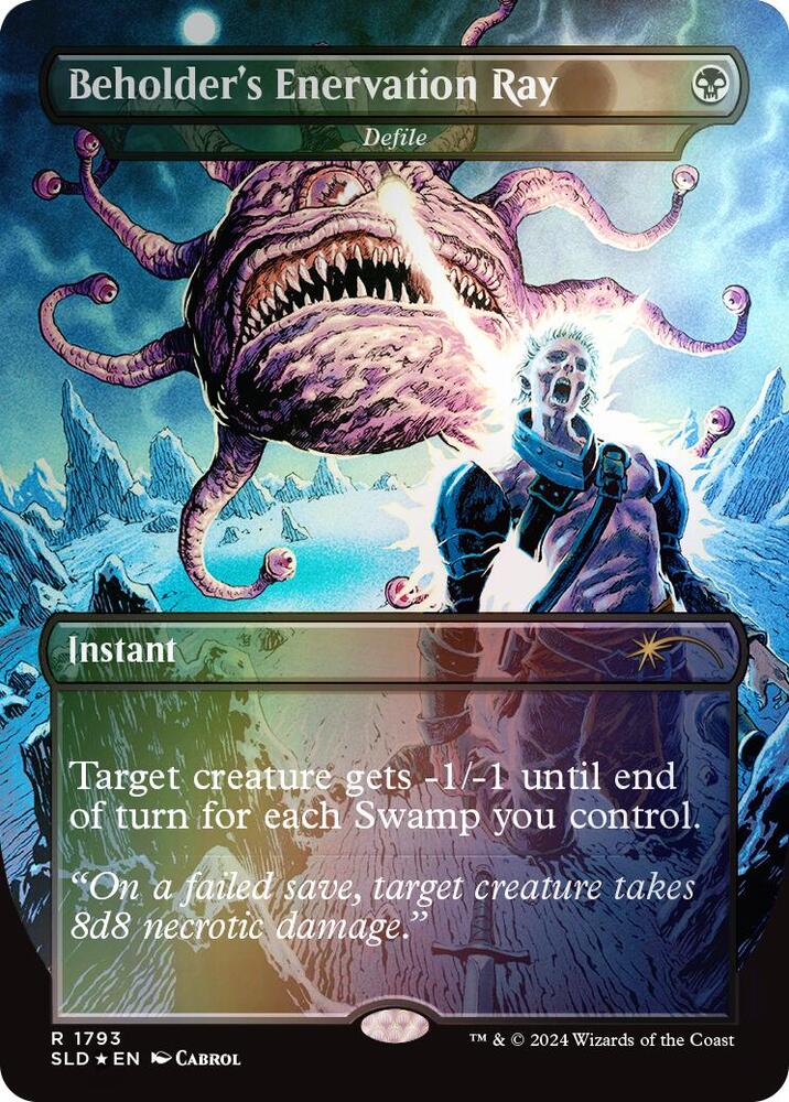 Beholder's Enervation Ray - Defile (Rainbow Foil) 1793 card from Secret Lair Drop Series
