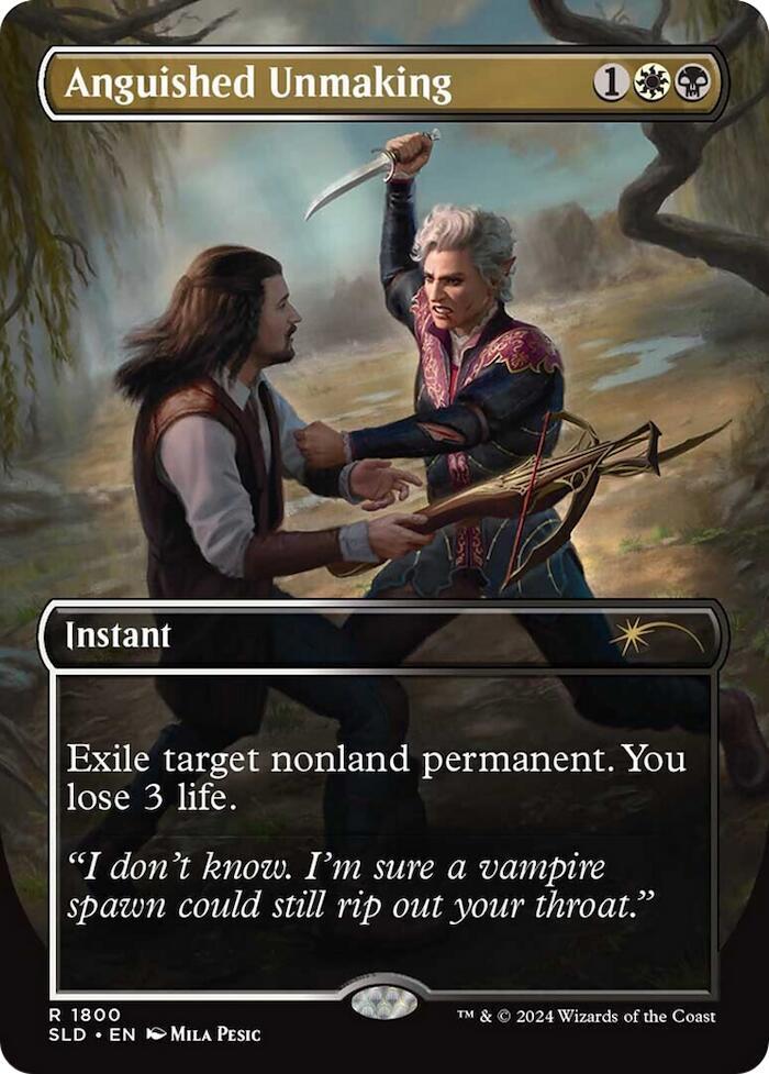 Anguished Unmaking 1800 card from Secret Lair Drop Series