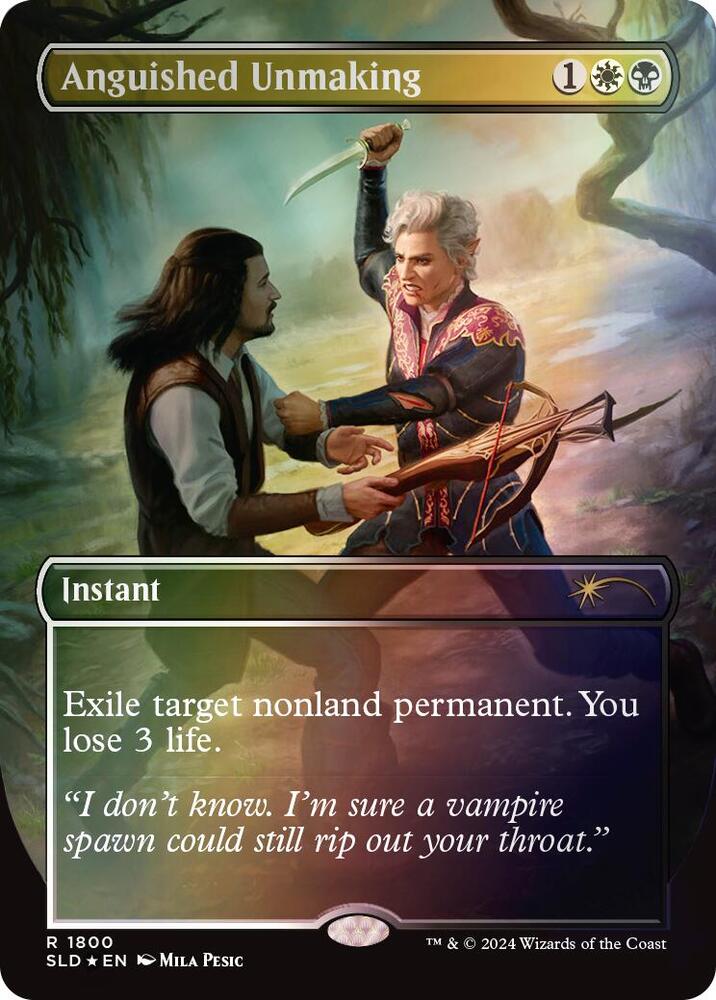 Anguished Unmaking (Rainbow Foil) 1800 card from Secret Lair Drop Series