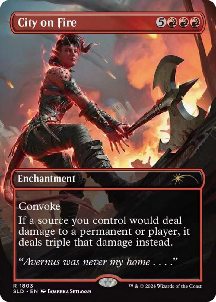 City on Fire 1803 card from Secret Lair Drop Series