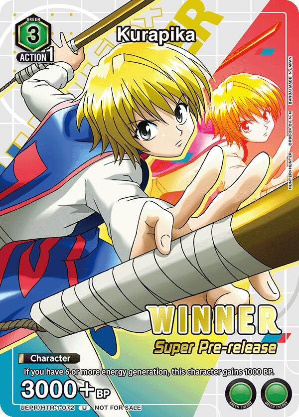 Kurapika (Super Pre-Release Winner) UE02ST/HTR-1-072 card from UE02ST: HUNTER X HUNTER Super Pre-Release Starter Deck