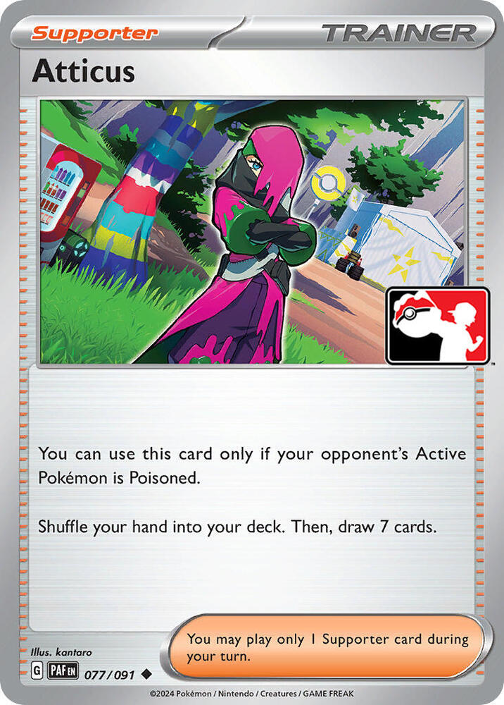 Atticus 077/091 card from Prize Pack Series Cards