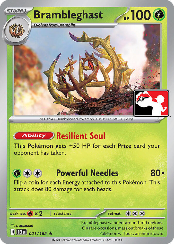 Brambleghast 021/162 card from Prize Pack Series Cards