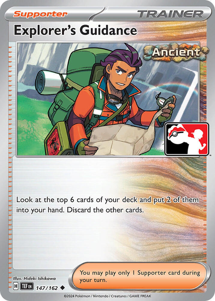 Explorer's Guidance 147/162 card from Prize Pack Series Cards