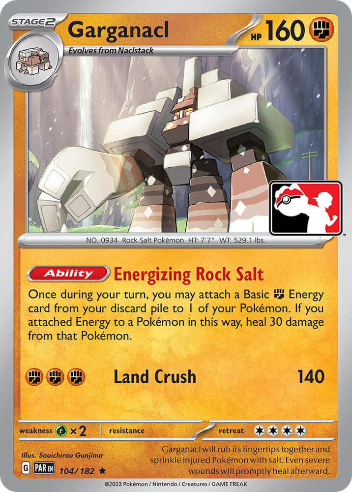 Garganacl 104/182 card from Prize Pack Series Cards