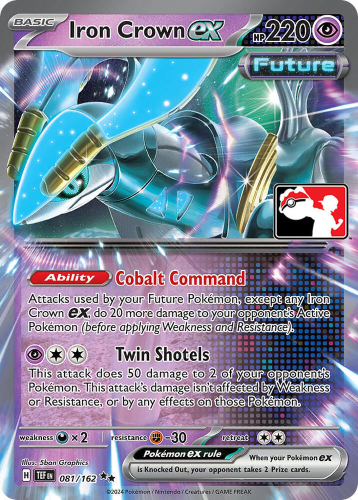Iron Crown ex 081/162 card from Prize Pack Series Cards