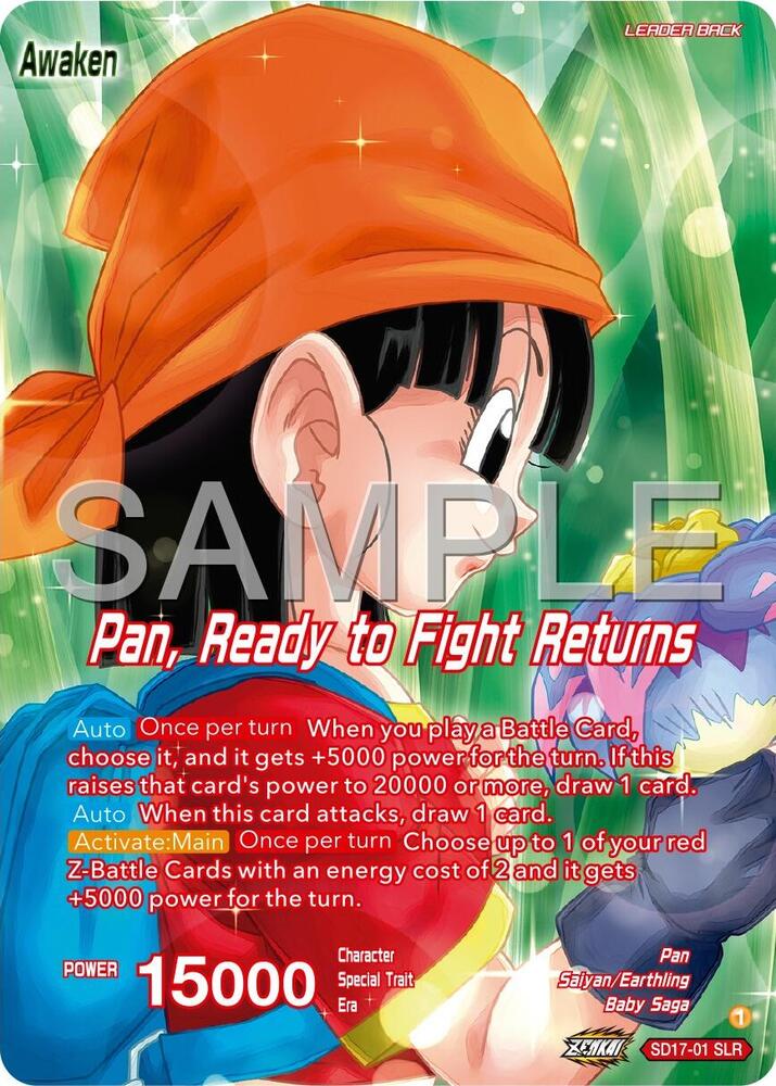 Pan // Pan, Ready to Fight Returns SD17-01 card from Expansion Deck Box Set 24: Premium 7th Anniversary Box 2024