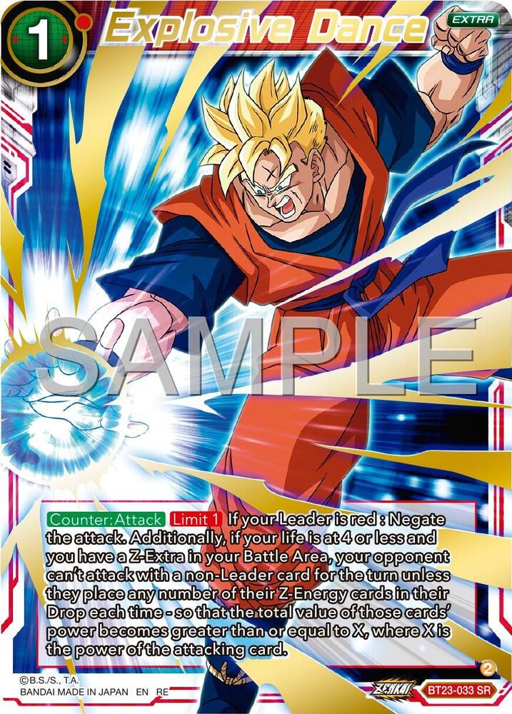 Explosive Dance (Reprint) BT23-033 card from Expansion Deck Box Set 24: Premium 7th Anniversary Box 2024