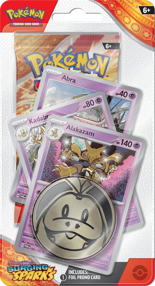 Surging Sparks Premium Checklane Blister [Alakazam] card from SV08: Surging Sparks