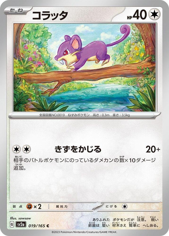 Rattata 019/165 card from SV2a: Pokemon Card 151