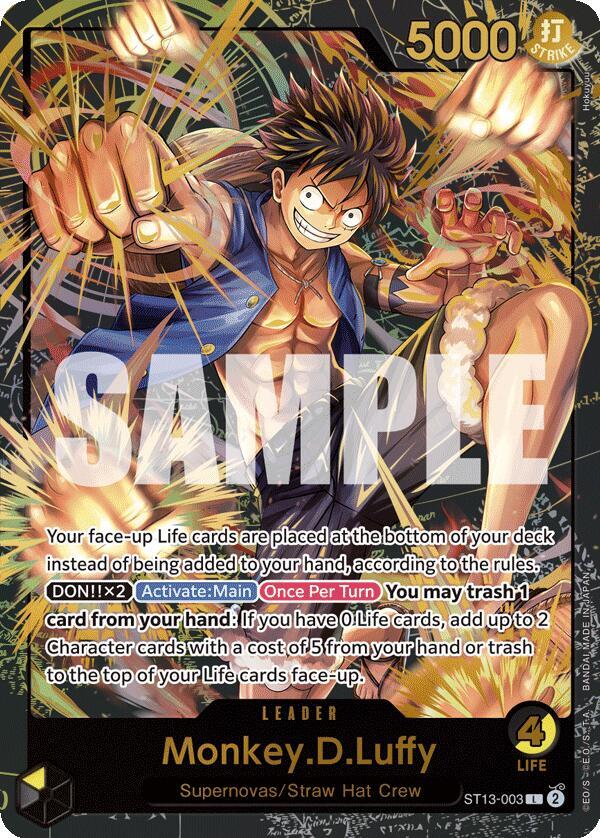 Monkey.D.Luffy (Premium Card Collection -Leader Collection-) ST13-003 card from One Piece Promotion Cards