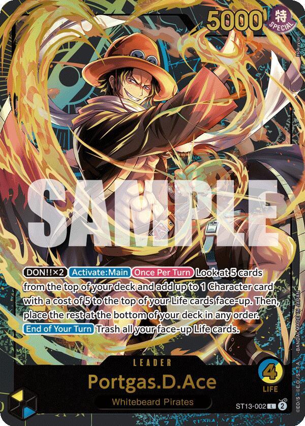 Portgas.D.Ace (Premium Card Collection -Leader Collection-) ST13-002 card from One Piece Promotion Cards