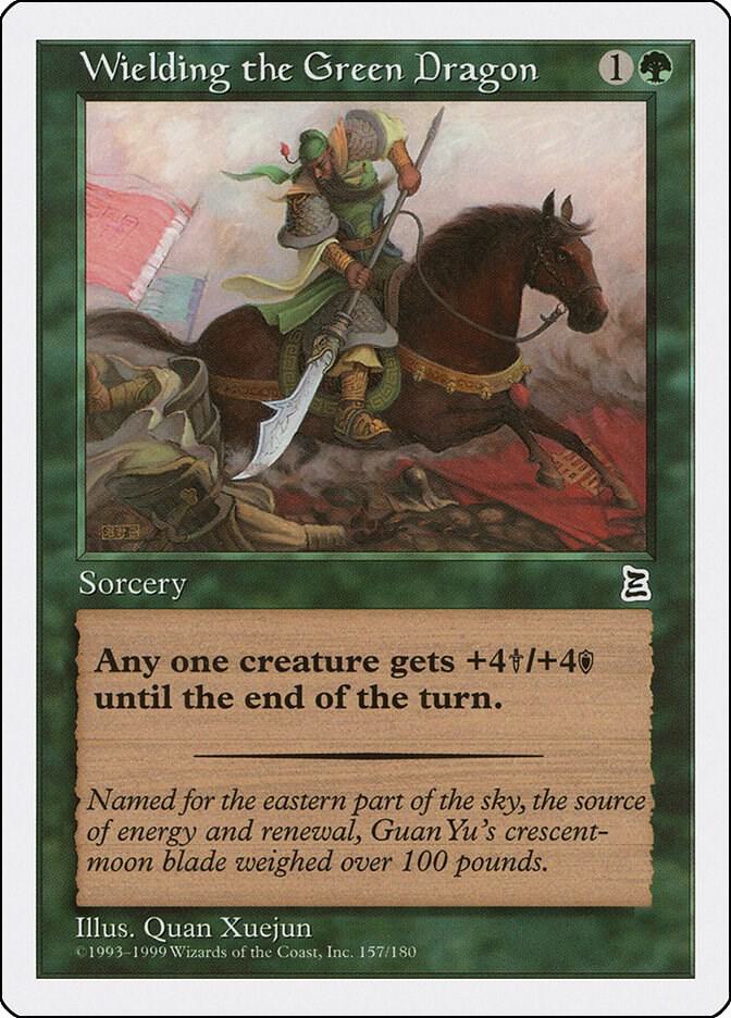 Wielding the Green Dragon 157 card from Portal Three Kingdoms